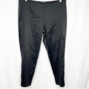 JS Collections Black Satin Skinny Trouser Pants size 14